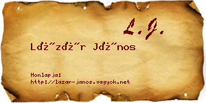 Lázár János névjegykártya